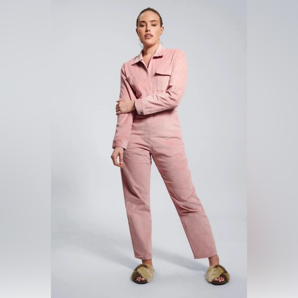 Rivet Utility • Bigwig Jumpsuit - Pink Corduroy NWOT